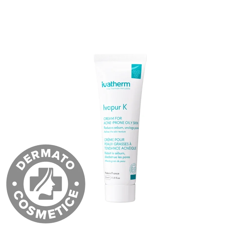 Crema Pentru Ten Gras Cu Tendinta Acneica Ivapur K, 30ml, Ivatherm