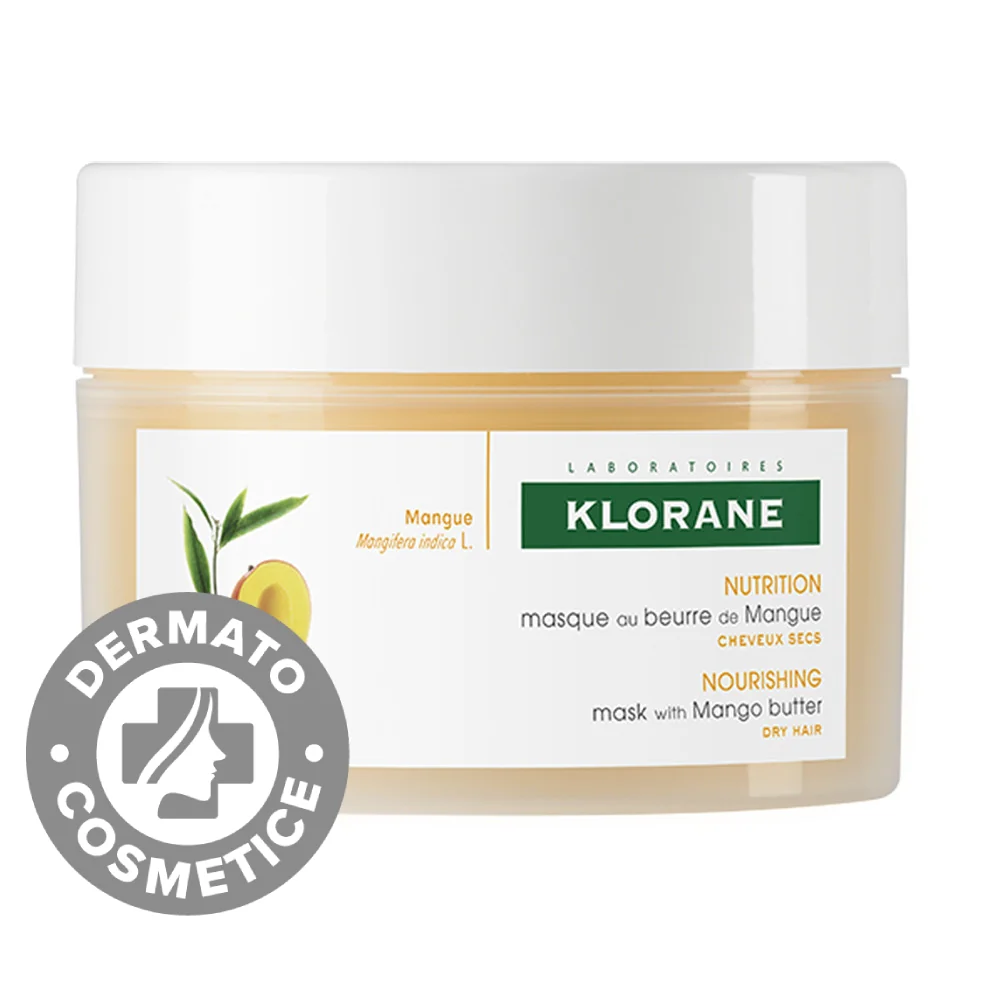 Masca Nutritiva Cu Unt De Mango Pentru Par Uscat, 150 ml, Klorane