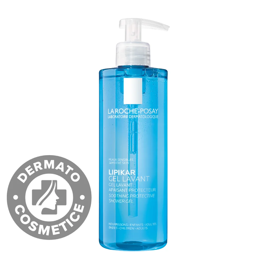 Gel De Curatare Pentru Piele Sensibila Sau Uscata Bebelusi Copii Si Adulti Lipikar, 400ml, La Roche-Posay