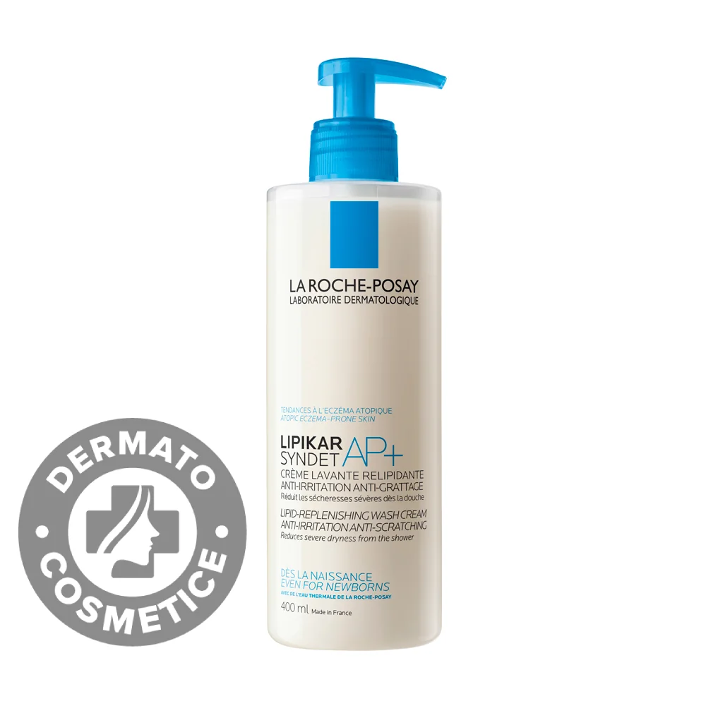 Gel De Curatare Anti-Iritatii Pentru Pielea Sensibila Sau Uscata Lipikar Syndet AP+, 400ml, La Roche-Posay