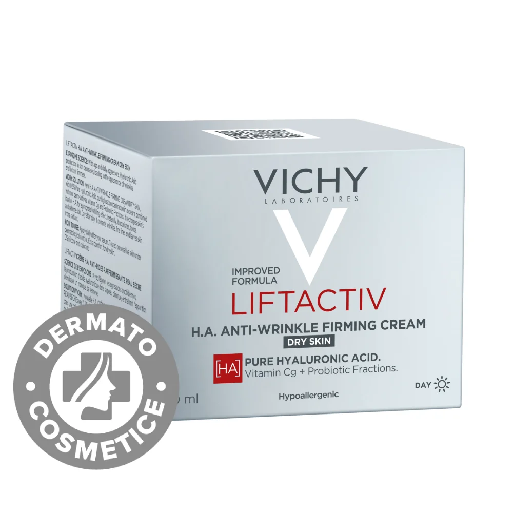 Crema De Fata Antirid Pentru Ten Uscat Liftactiv H.A., 50ml, Vichy