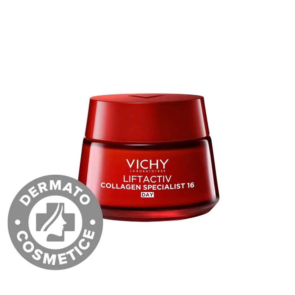 Crema Antirid De Zi Pentru Toate Tipurile De Ten Liftactiv Collagen Specialist 16, 50ml, Vichy