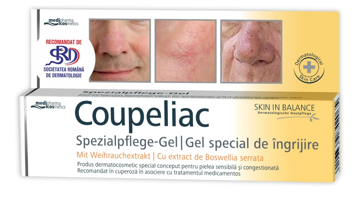 Gel Coupeliac Pentru Piele Sensibila Si Cuperozica, 20ml, Zdrovit