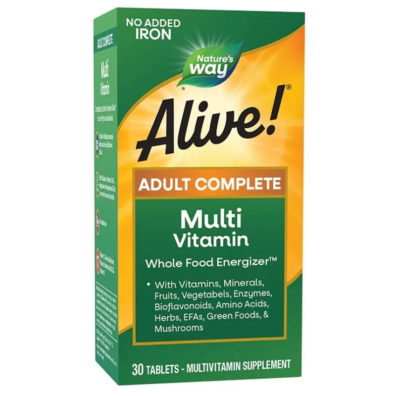 Alive Multivitamine Fara Fier, 30 Tablete, Secom