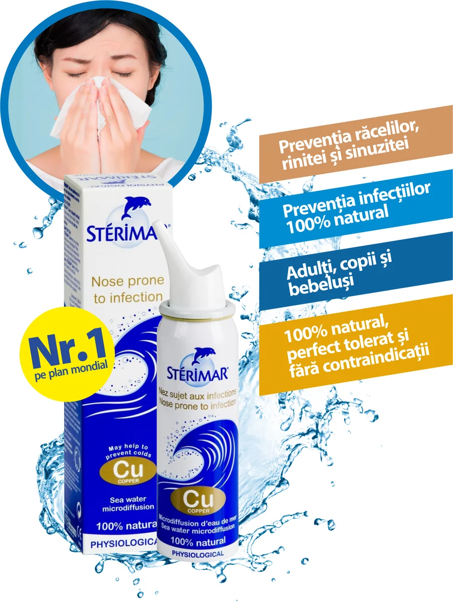 Sterimar Cupru Spray Cu Apa De Mare, 100 ML, Laboratoires Fumouze