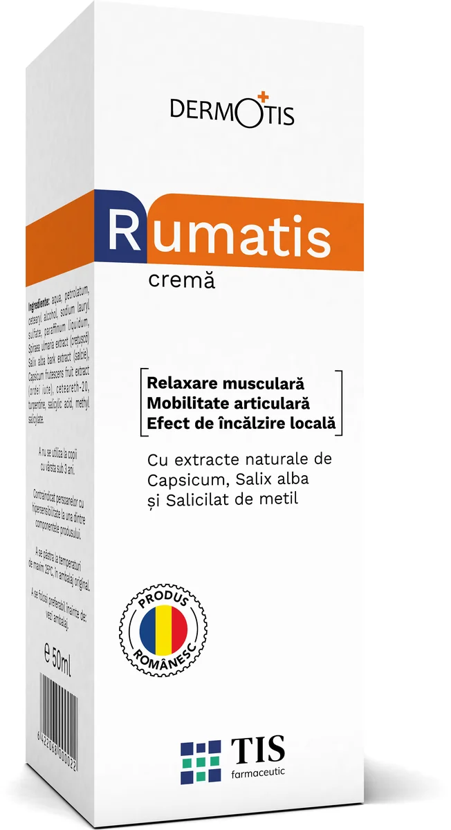 Rumatis Crema Cu Efect Revulsiv Si Antiinflamator, 50 ml, Tis Farmaceutic