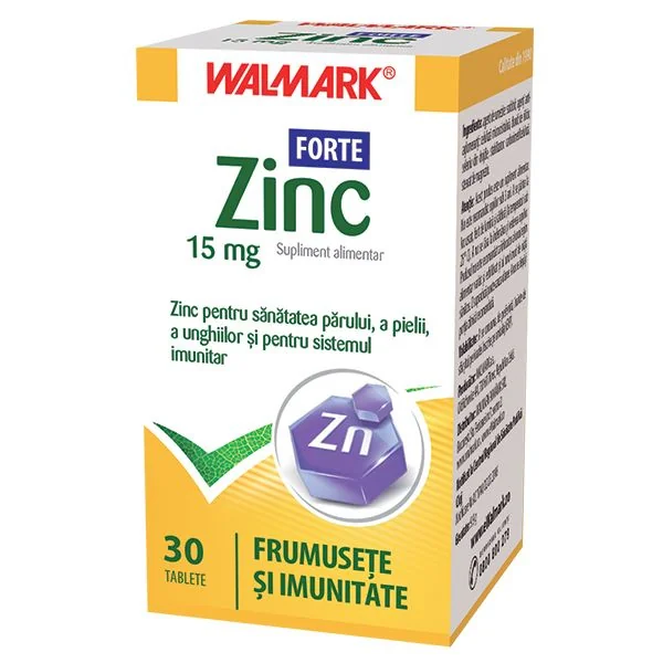 Zinc Forte 15mg, 30 Tablete, Walmark