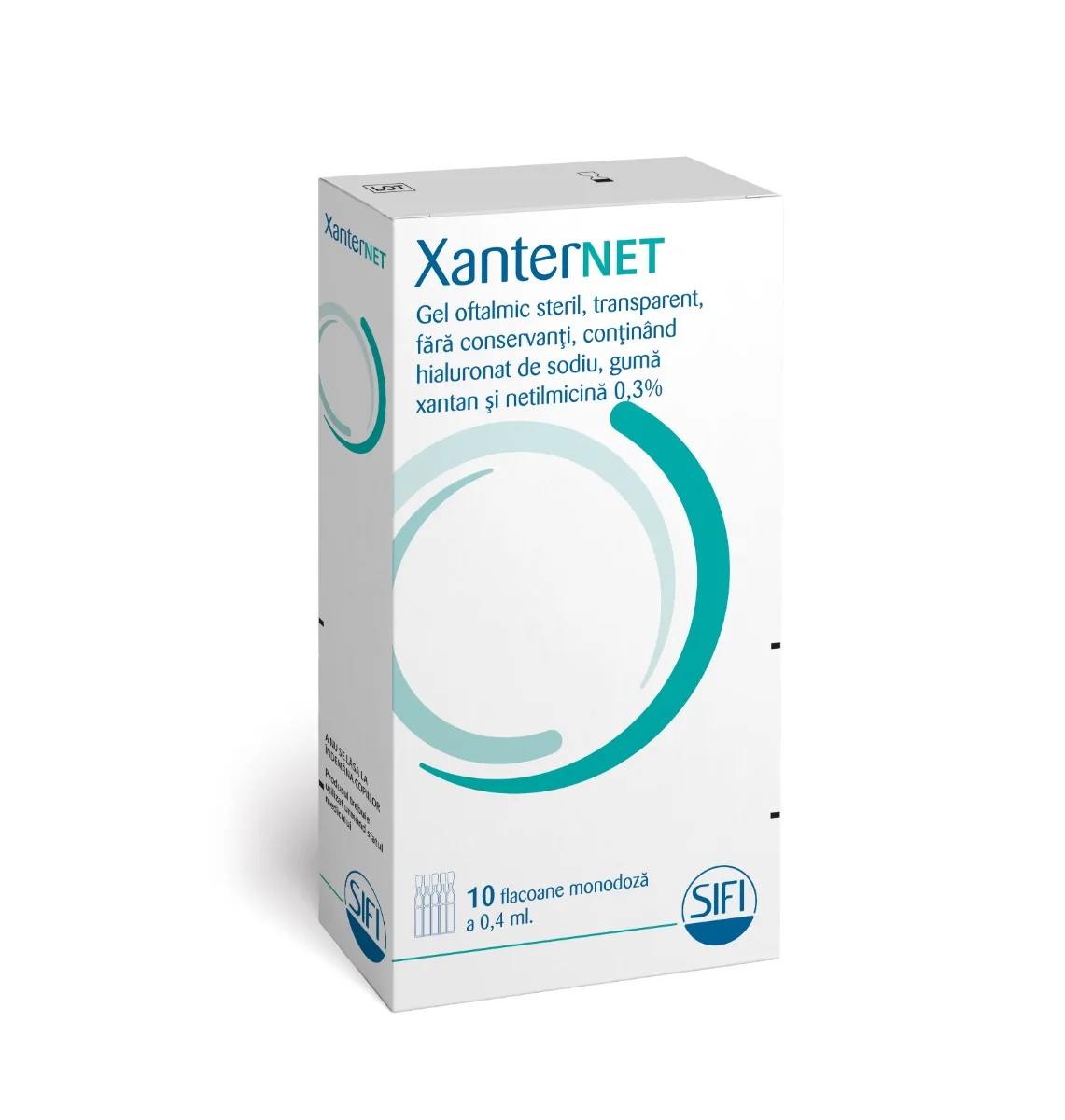 XanterNet Gel Oftalmic 0.4ml, 10 Monodoze, SIFI