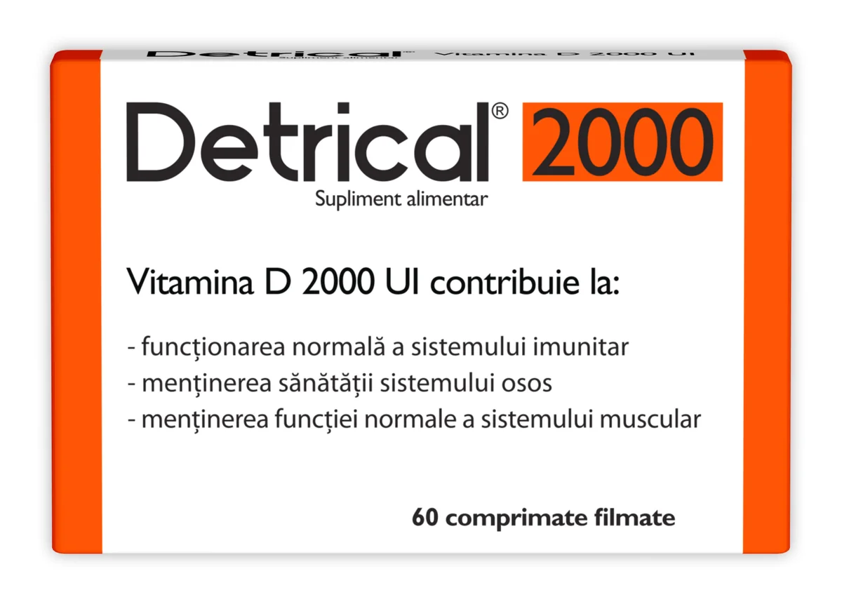 Detrical Vitamina D 2000UI, 60 Comprimate, Zdrovit