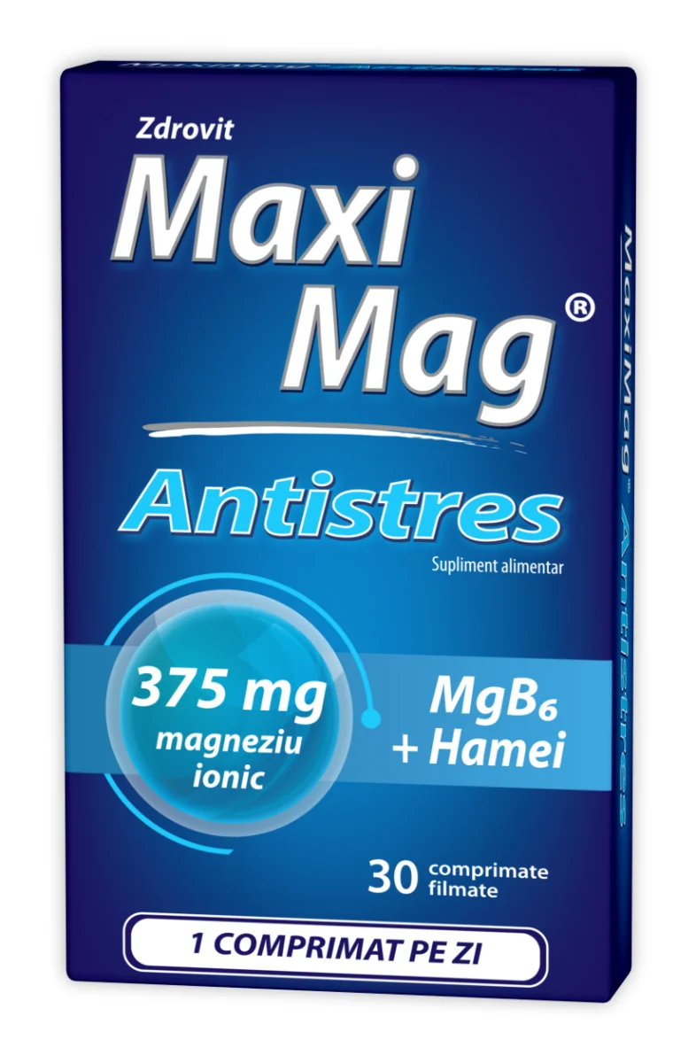 Maximag Antistres 375 Mg, 30 Comprimate, Zdrovit