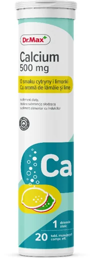 Dr. Max Calciu 500mg, 20 Comprimate Efervescente