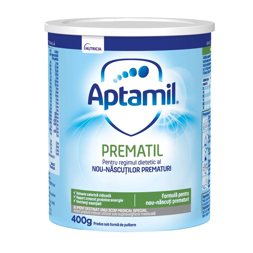 Lapte Pentru Regimul Dietetic Al Nou-Nascutilor Prematuri Prematil, 400g, Aptamil