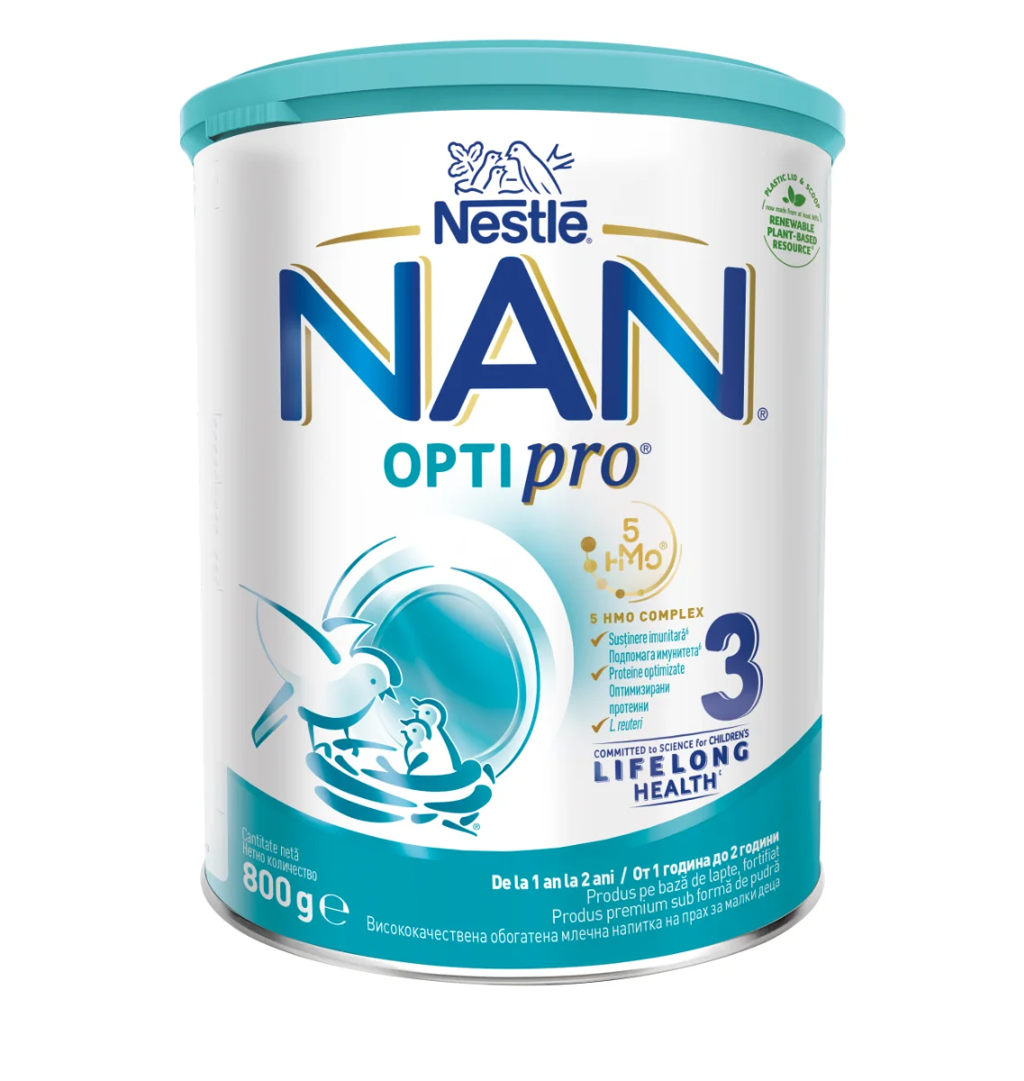 Lapte Praf Nan 3 Optipro HMO +12 Luni, 800g, Nestle