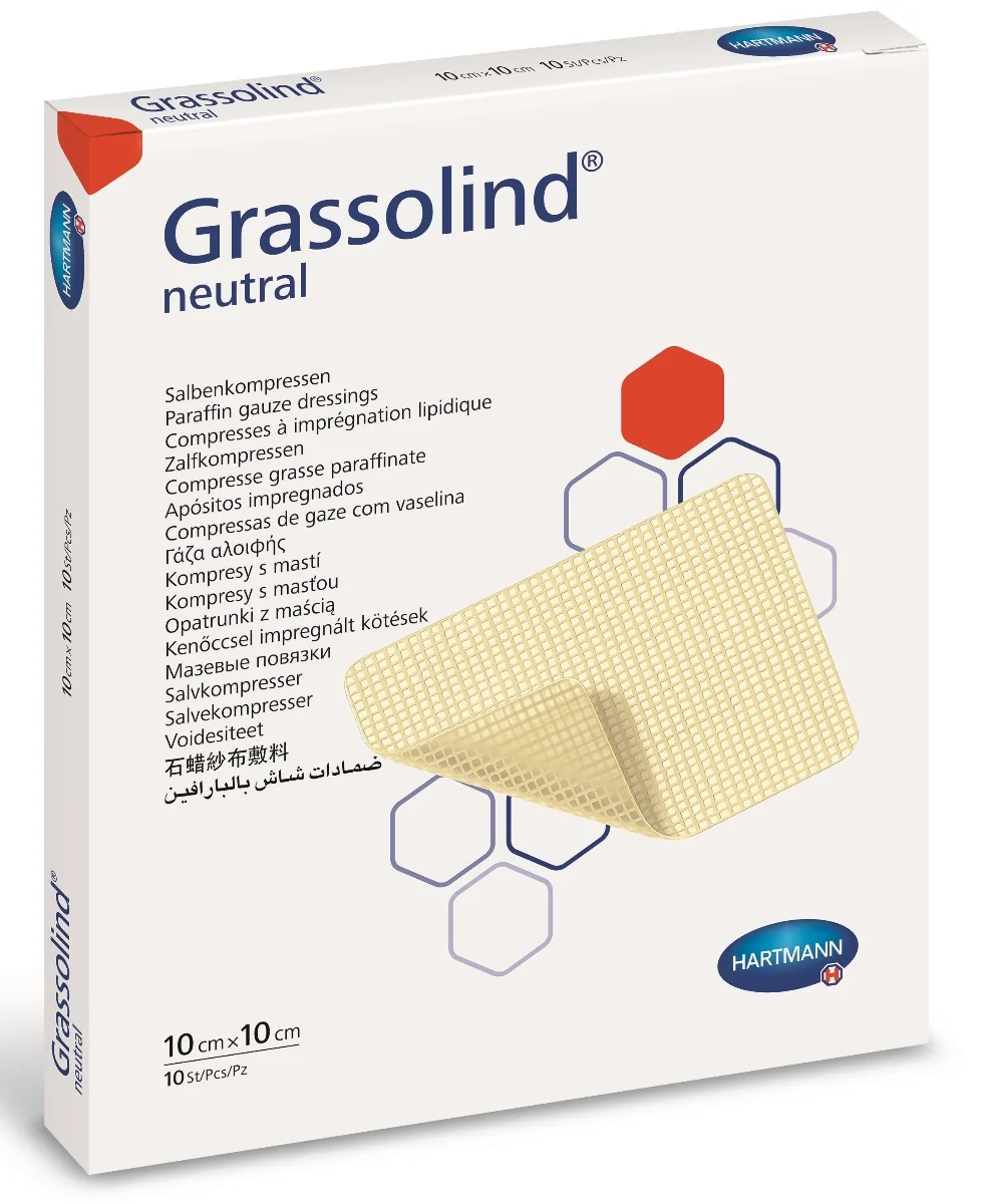 Comprese Sterile, 10x10 Cm, 10 Bucati, Grassolind