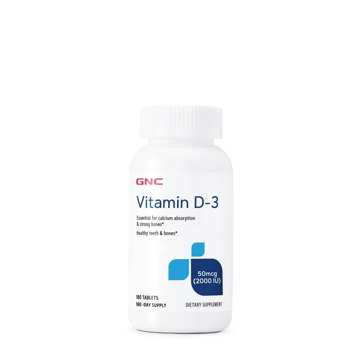 Vitamina D3 2000UI, 180 Tablete, GNC