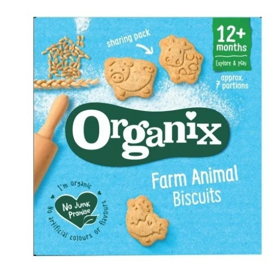 Biscuiti Organici Animalute, Incepand De La 12 Luni, 100g, Organix Goodies