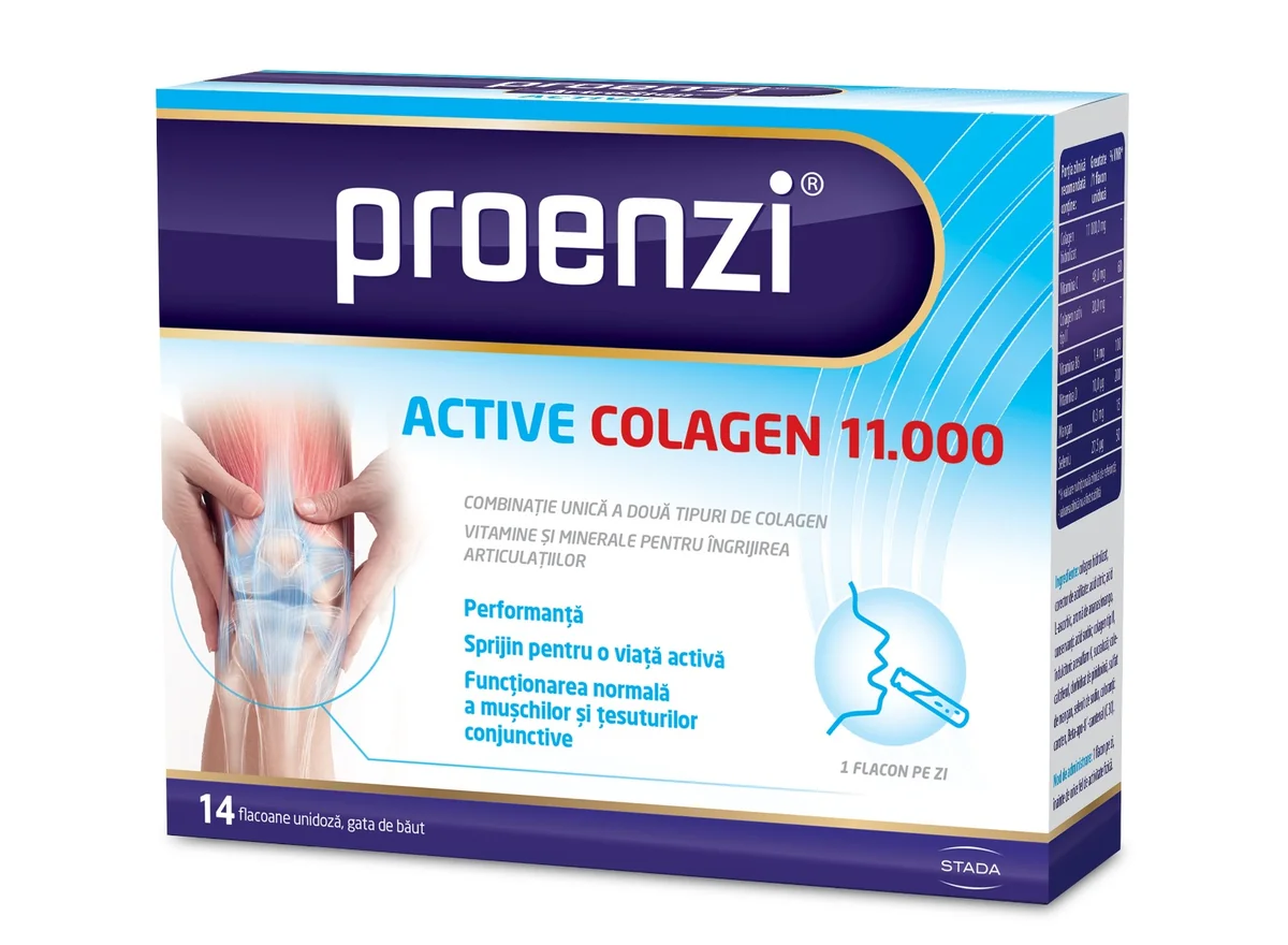 Proenzi Active Collagen 11.000, 14 Flacoane Unidoza, Walmark