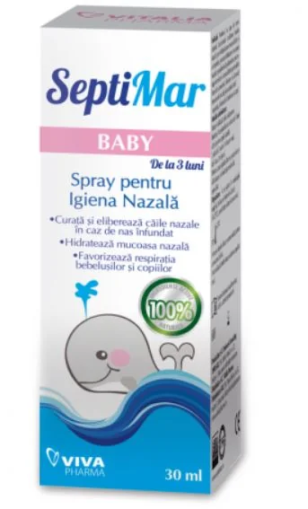Spray Pentru Igiena Nazala SeptiMar Baby, 30ml, Vitalia