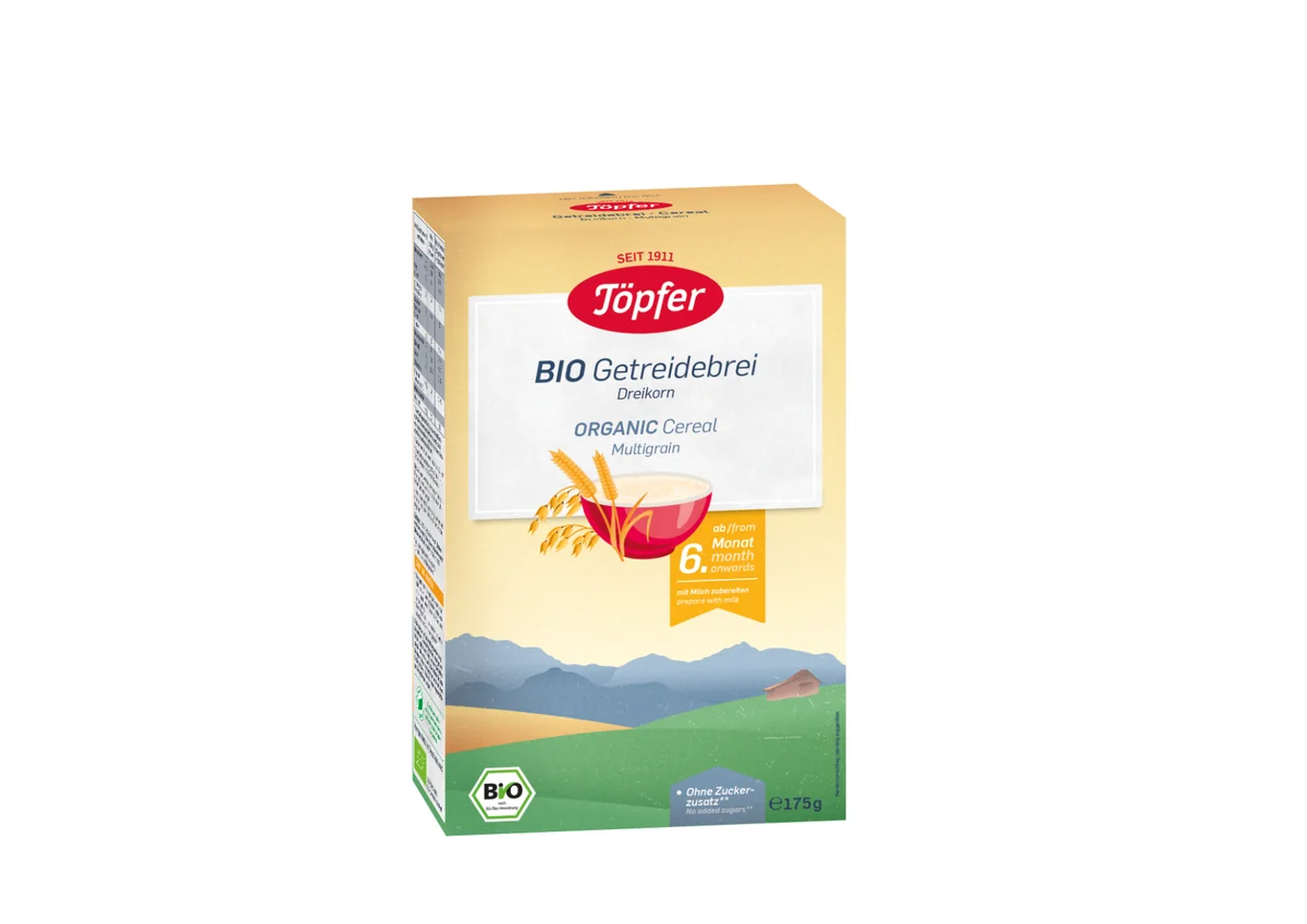 Cereale Bio Cu Ovaz Integral, De La 6 Luni, 175g, Topfer
