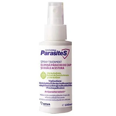 Spray Tratament Impotriva Paduchilor Parasites, 100ml, Viva Pharma