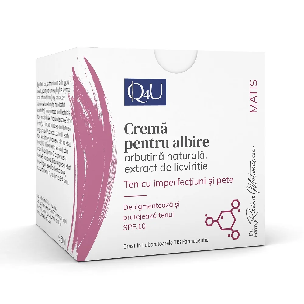 Crema Pentru Albire Matis Q4U, 50Ml, Tis Farmaceutic