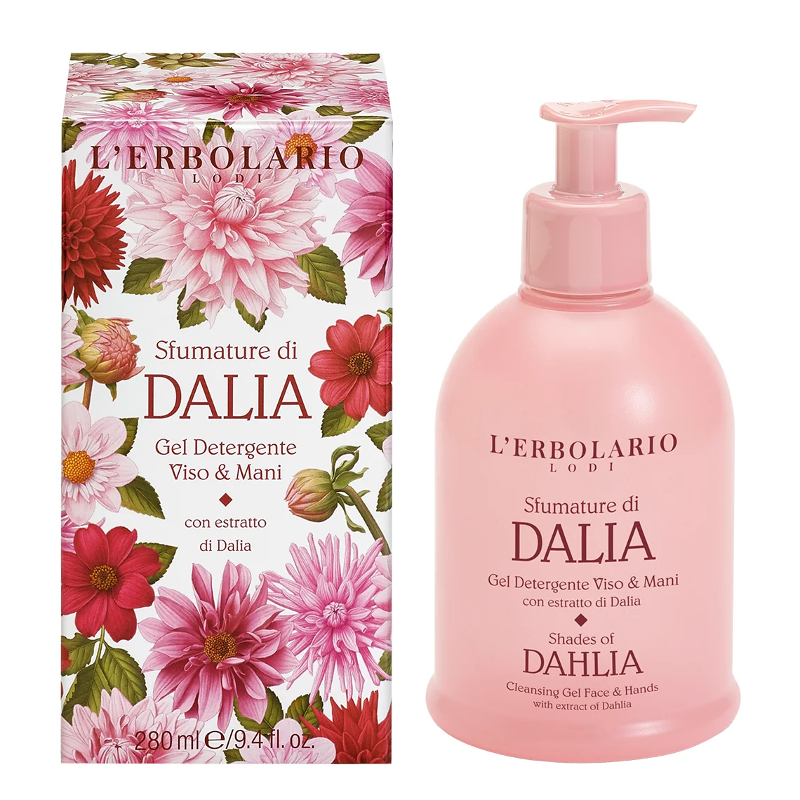 L'Erbolario Gel De Curatare Maini Si Fata Shades Of Dahlia, 280ml