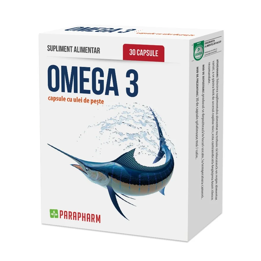 Omega 3 Cu Ulei De Peste, 30 Capsule, Parapharm