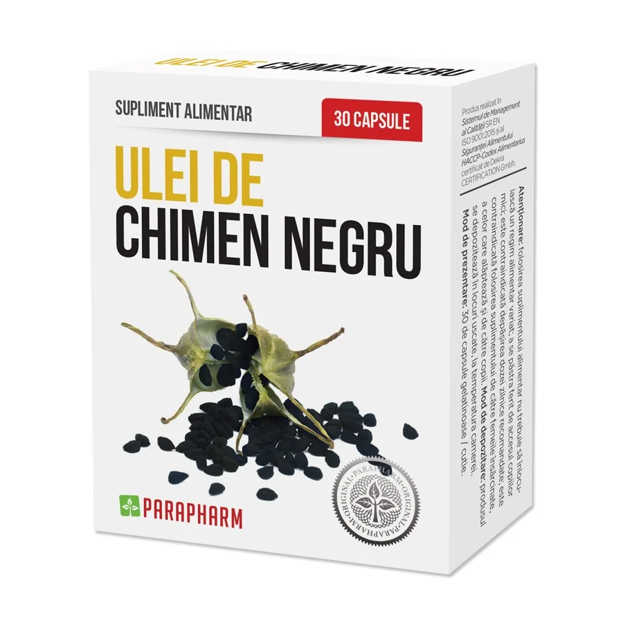 Ulei De Chimen Negru, 30 Capsule, Parapharm