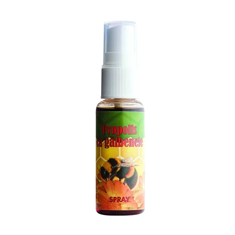 Spray Cu Propolis Si Galbenele, 25ML, Transvital