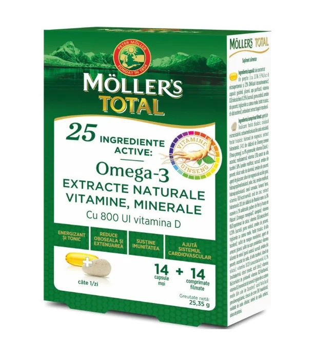 Moller's Total, 14 Capsule + 14 Comprimate, Moller's