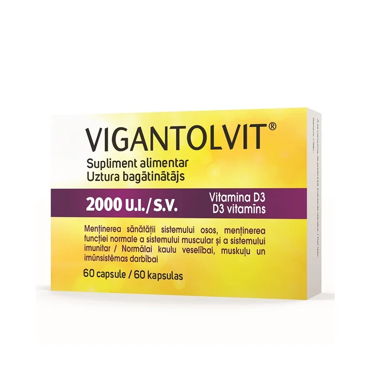 Vigantolvit 2000 U.I. Vitamina D3, 60 Capsule, Catalent