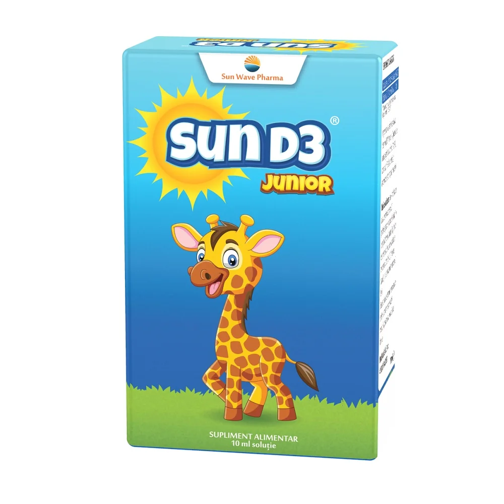 Sun D3 Junior Picaturi, 10ml, Sun Wave Pharma