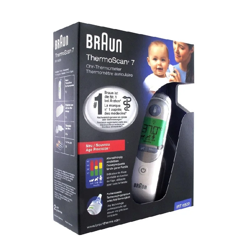 Termometru Auricular Pentru Copii ThermoScan 7 Cu Age Precision IRT6520, Braun