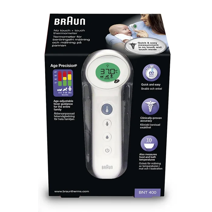 Termometru No Touch + Touch Cu Age Precision BNT400, Braun