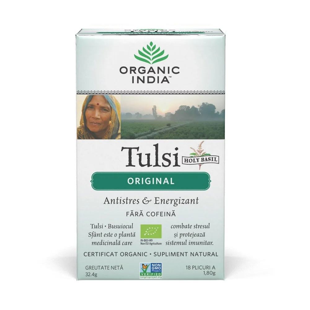 Tulsi Original Ceai, 18 Plicuri, Organic India