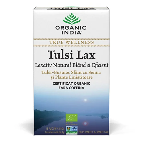 Tulsi Lax Ceai, 18 Plicuri, Organic India