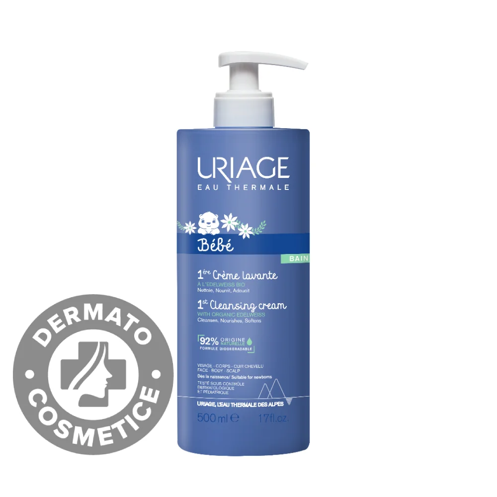 Crema De Curatare Cu Apa Termala 1er Bebe, 500ml, Uriage