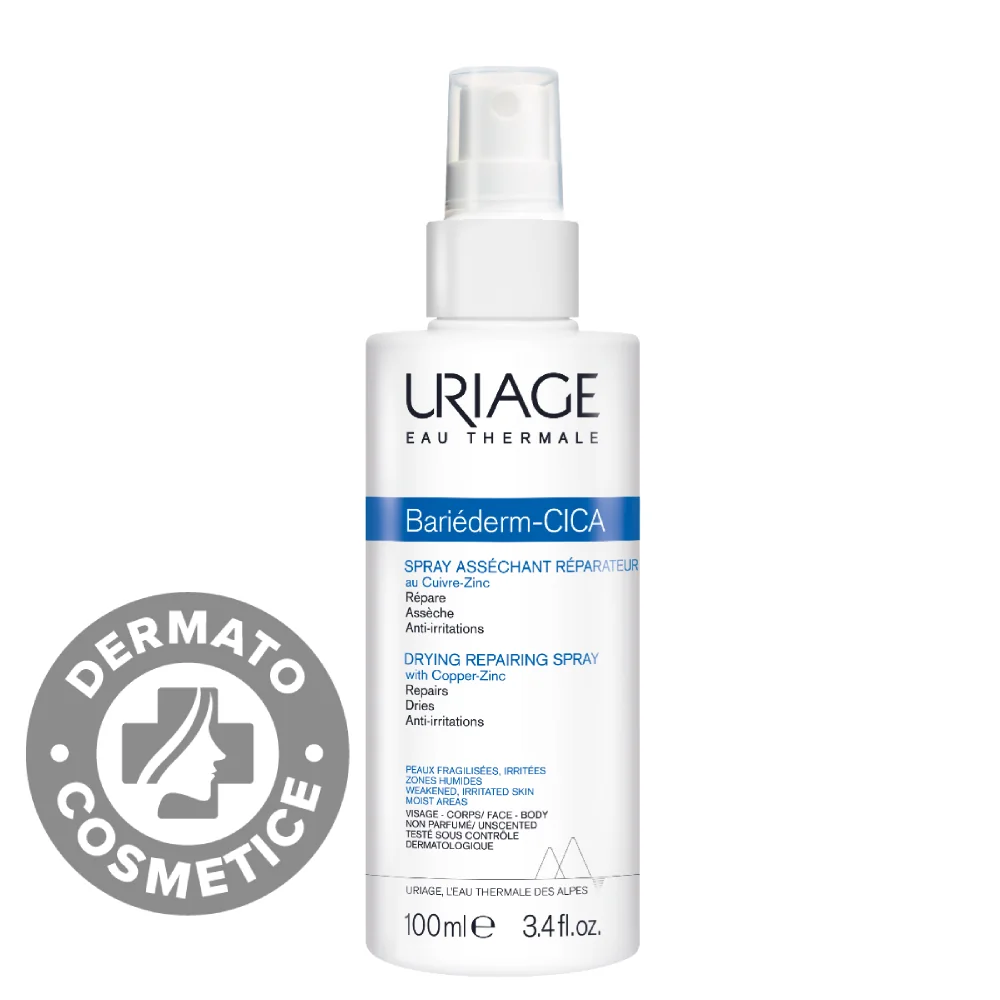 Spray Reparator Pentru Pielea Iritata Bariederm Cica, 100ml, Uriage