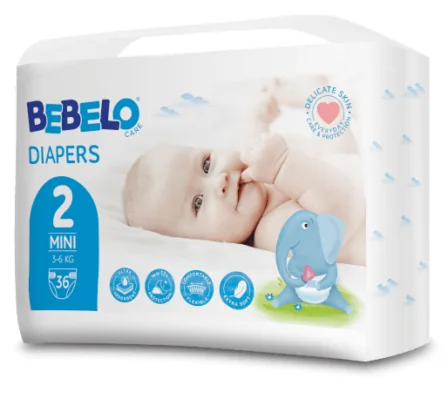 Bebelo Scutece Mini Numarul 2, 36 Bucati