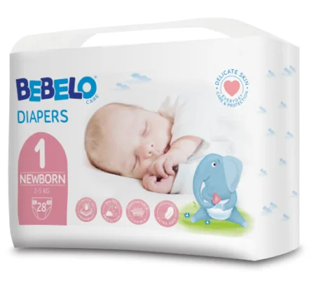 Bebelo Scutece Pentru Nou Nascuti Numarul 1, 28 Bucati