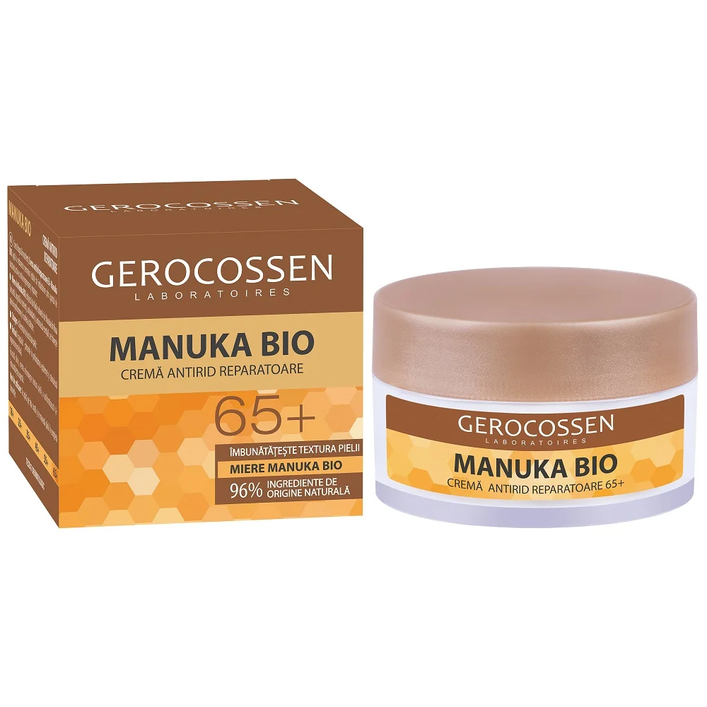 Crema Antirid Reparatoare Cu Miere Manuka Bio 65+, 50ML, Gerocossen