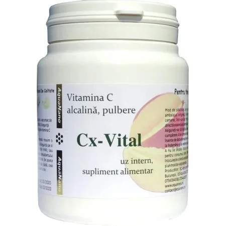 Vitamina C Alcalina Pulbere Cx-Vital AquaNano, 250g, Aghoras