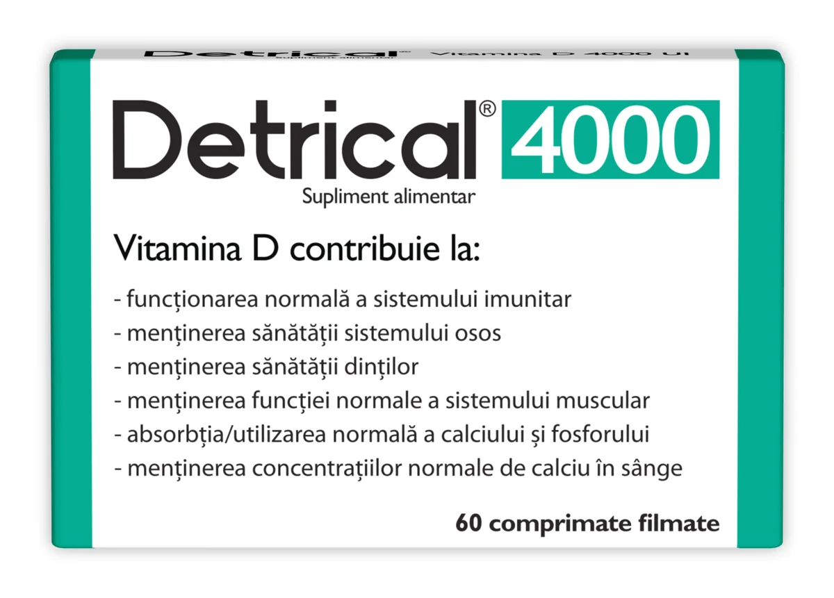 Detrical Vitamina D 4000UI, 60 Comprimate, Zdrovit