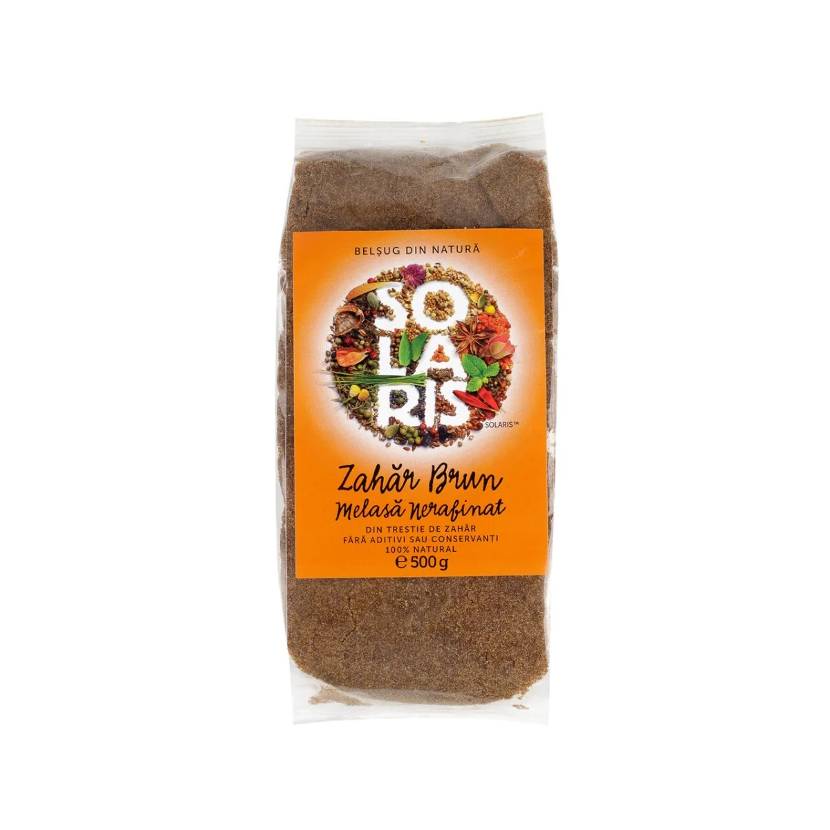 Zahar Brun Nerafinat Din Melasa, 500g, Solaris