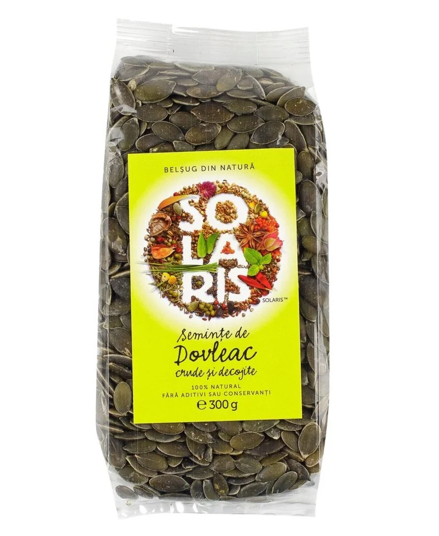Seminte De Dovleac Crude Si Decojite, 300g, Solaris
