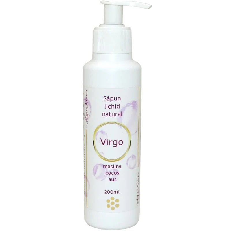 Sapun Lichid Natural Cu Aur Coloidal Virgo, 200ml, Aghoras