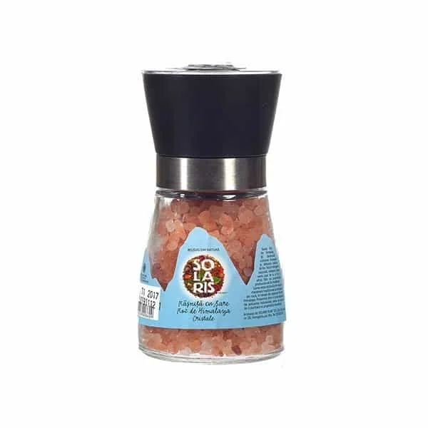 Rasnita Reutilizabila Cu Sare De Himalaya Cristale, 200g, Solaris