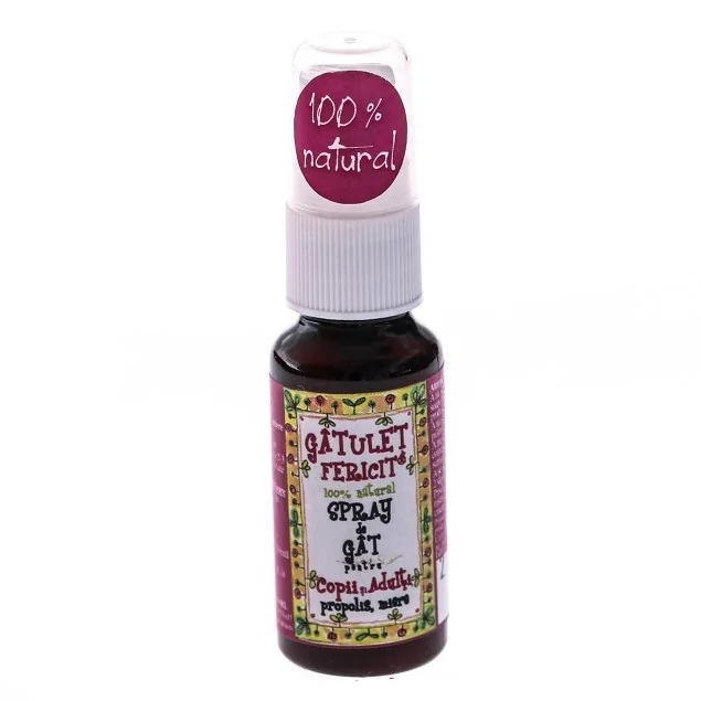 Spray De Gat Pentru Copii Si Adulti Gatulet Fericit, 50ml, Prisaca Transilvania