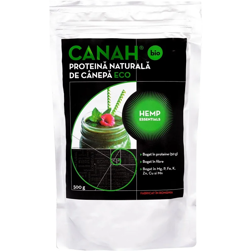 Pudra Proteica De Canepa ECO, 500g, Canah