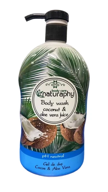 Gel de dus cu cocos si aloe vera, 1l, Naturaphy